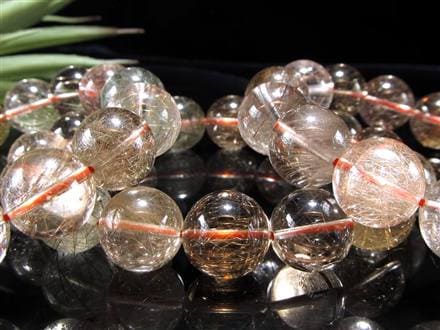ルチルクォーツ ブレスレット MIXルチル 金紅石入り水晶 ルチレイテッドクォーツ