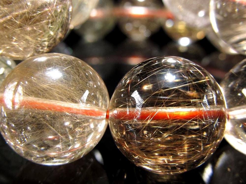 ルチルクォーツ ブレスレット MIXルチル 金紅石入り水晶 ルチレイテッドクォーツ