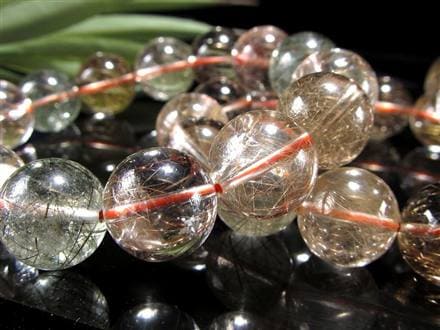 ルチルクォーツ ブレスレット MIXルチル 金紅石入り水晶 ルチレイテッドクォーツ