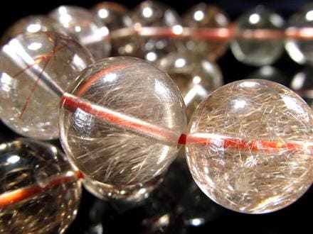 ルチルクォーツ ブレスレット MIXルチル 金紅石入り水晶 ルチレイテッドクォーツ