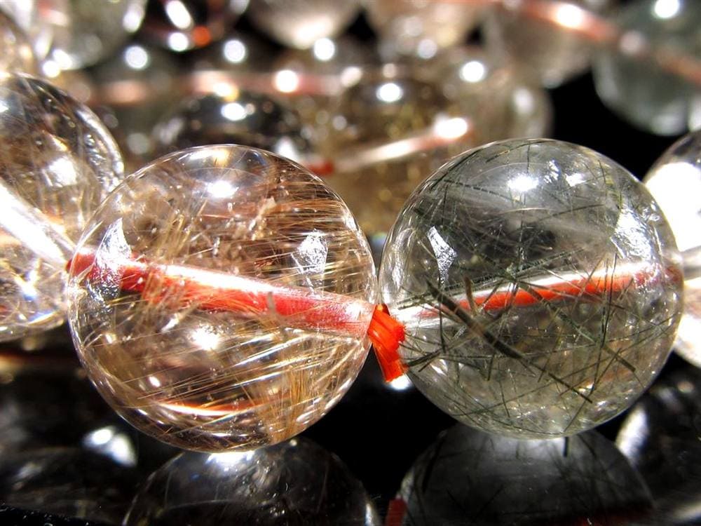 ルチルクォーツ ブレスレット MIXルチル 金紅石入り水晶 ルチレイテッドクォーツ