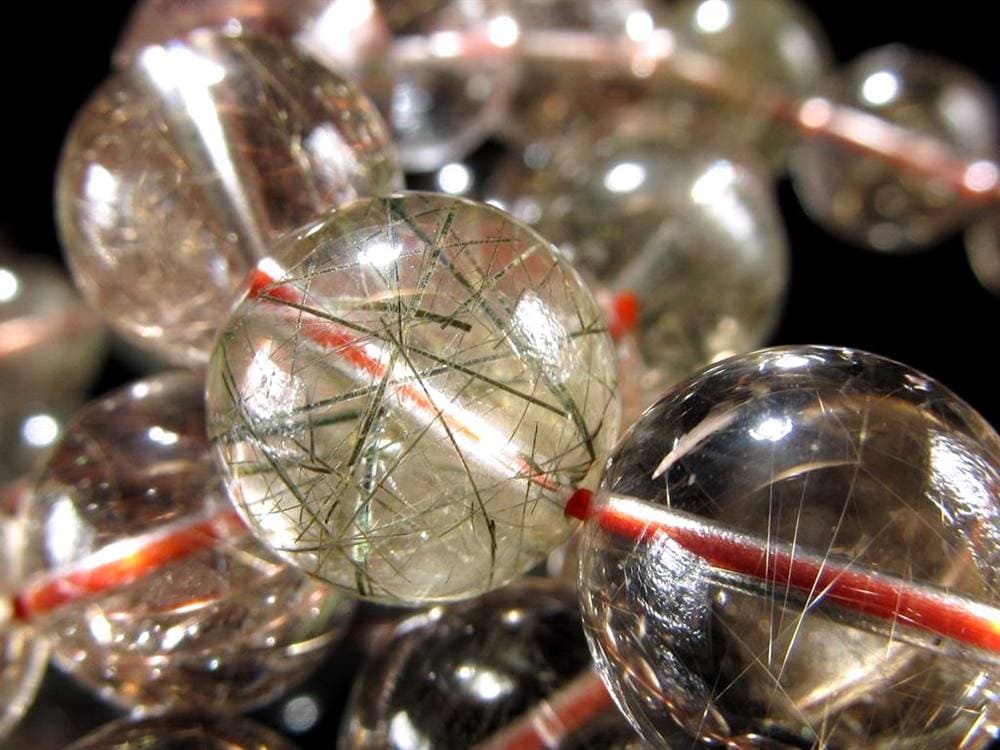 ルチルクォーツ ブレスレット MIXルチル 金紅石入り水晶 ルチレイテッドクォーツ