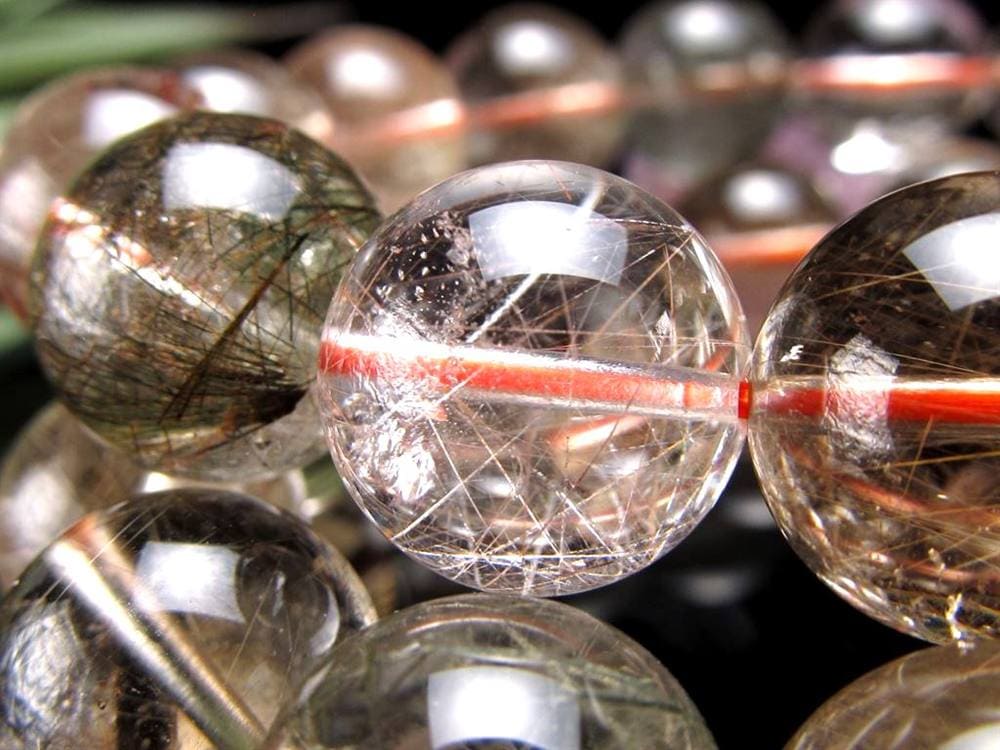 ルチルクォーツ ブレスレット MIXルチル 金紅石入り水晶 ルチレイテッドクォーツ