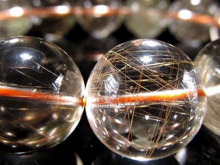 ルチルクォーツ ブレスレット MIXルチル 金紅石入り水晶 ルチレイテッドクォーツ