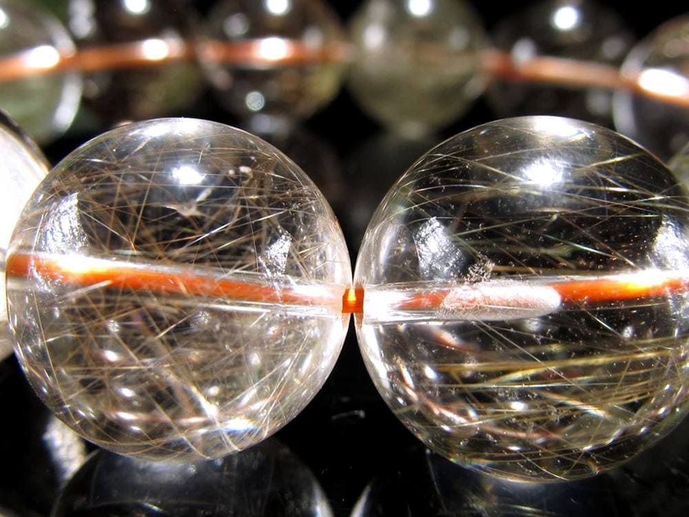ルチルクォーツ ブレスレット MIXルチル 金紅石入り水晶 ルチレイテッドクォーツ