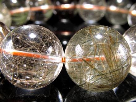 ルチルクォーツ ブレスレット MIXルチル 金紅石入り水晶 ルチレイテッドクォーツ
