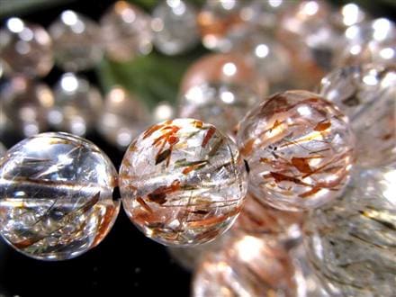 フォリエーテッドマイカインクォーツ ブラウンエピドートインクォーツ マイカ 雲母 ブレスレット