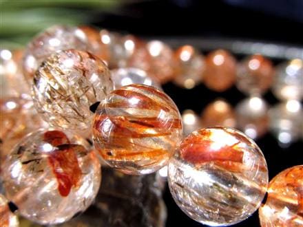 フォリエーテッドマイカインクォーツ ブラウンエピドートインクォーツ マイカ 雲母 ブレスレット