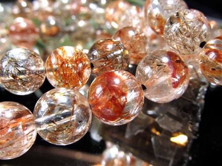 フォリエーテッドマイカインクォーツ ブラウンエピドートインクォーツ マイカ 雲母 ブレスレット