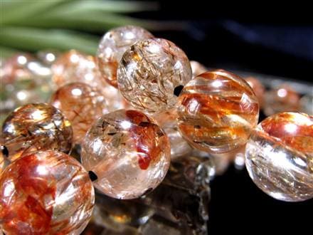 フォリエーテッドマイカインクォーツ ブラウンエピドートインクォーツ マイカ 雲母 ブレスレット