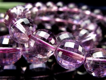 ラベンダー アメジスト ミラーボール カット ブレスレット 2月の誕生石