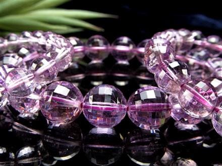 ラベンダー アメジスト ミラーボール カット ブレスレット 2月の誕生石