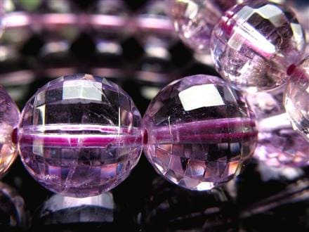 ラベンダー アメジスト ミラーボール カット ブレスレット 2月の誕生石