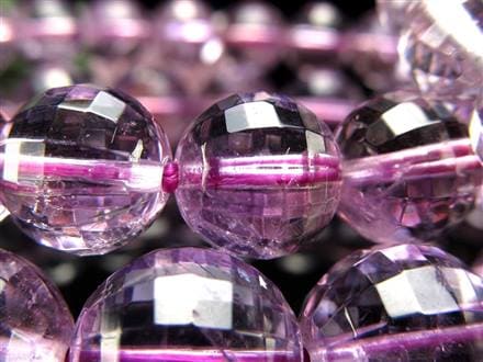 ラベンダー アメジスト ミラーボール カット ブレスレット 2月の誕生石