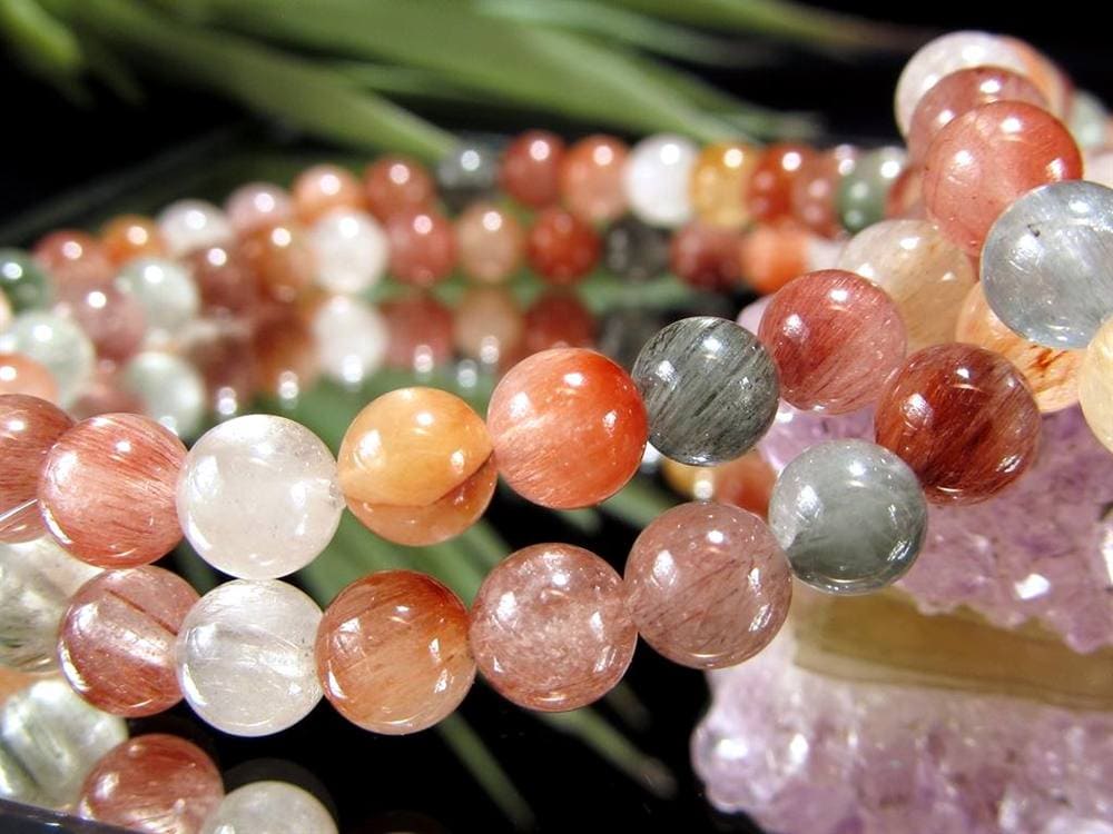 サゲニティッククォーツ ブレスレット キャッツアイ ルチルクォーツ ラビットヘア