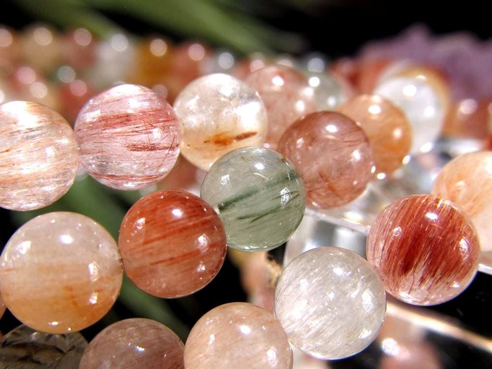 サゲニティッククォーツ ブレスレット キャッツアイ ルチルクォーツ ラビットヘア