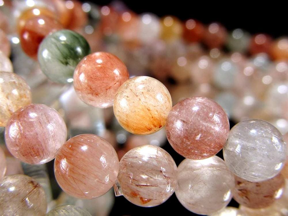 サゲニティッククォーツ ブレスレット キャッツアイ ルチルクォーツ ラビットヘア