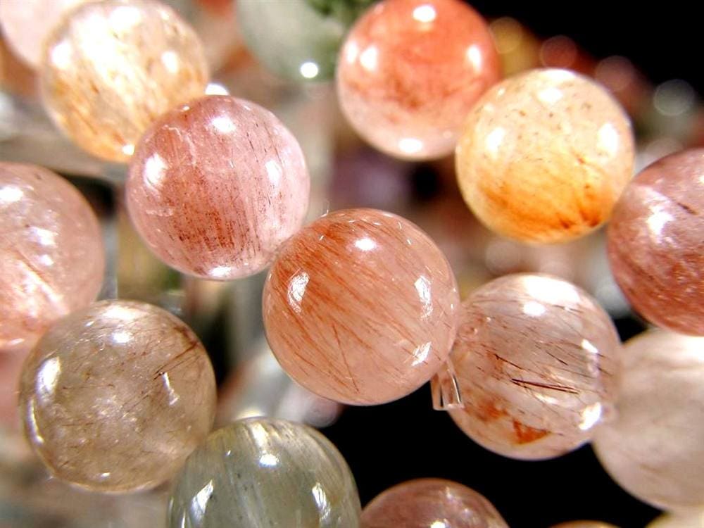 サゲニティッククォーツ ブレスレット キャッツアイ ルチルクォーツ ラビットヘア