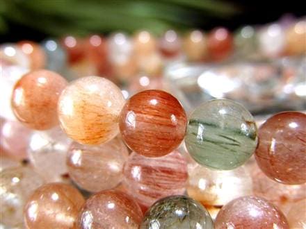 サゲニティッククォーツ ブレスレット キャッツアイ ルチルクォーツ ラビットヘア