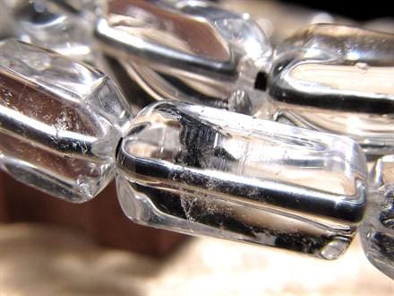 スティブナイトインクォーツ 輝安鉱入り水晶 ブレスレット アンチモナイト スティブナイト