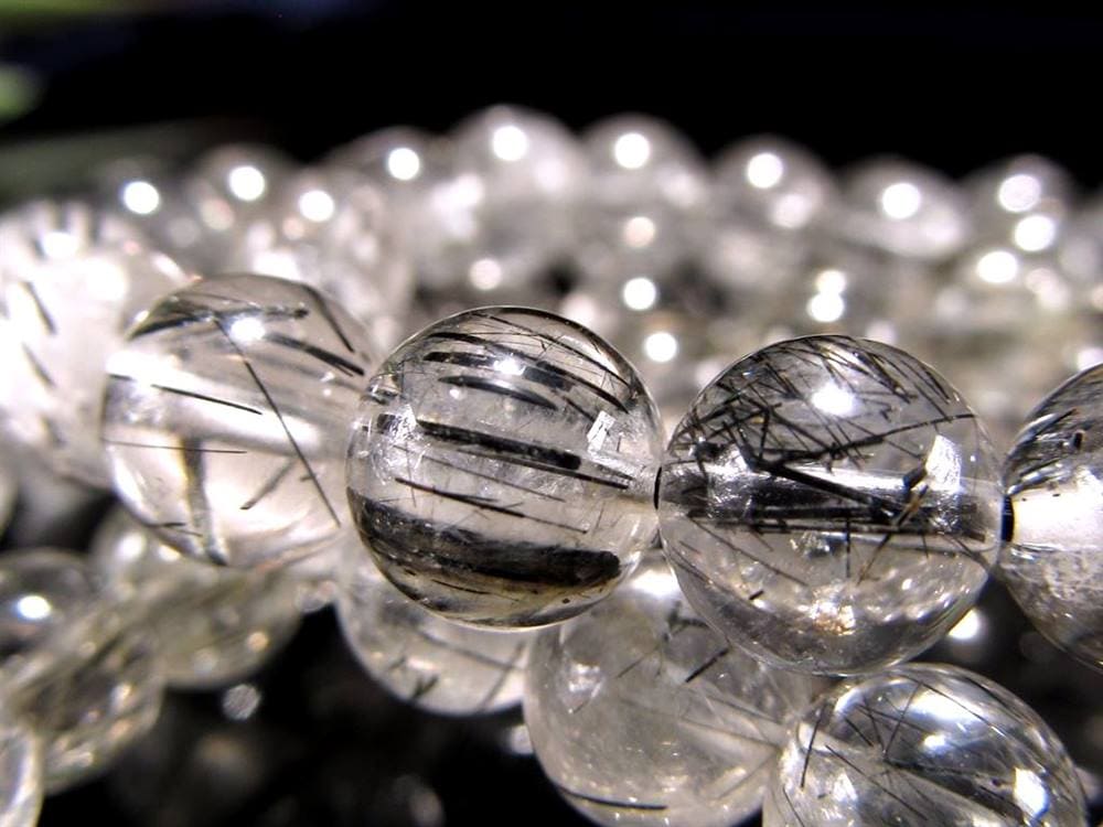 ブラックルチルクォーツ ブレスレット 黒針 ブラックトルマリン ルチルレイテッドクォーツ