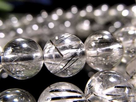 ブラックルチルクォーツ ブレスレット 黒針 ブラックトルマリン ルチルレイテッドクォーツ