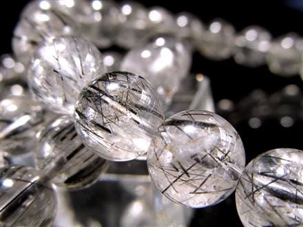 ブラックルチルクォーツ ブレスレット 黒針 ブラックトルマリン ルチルレイテッドクォーツ