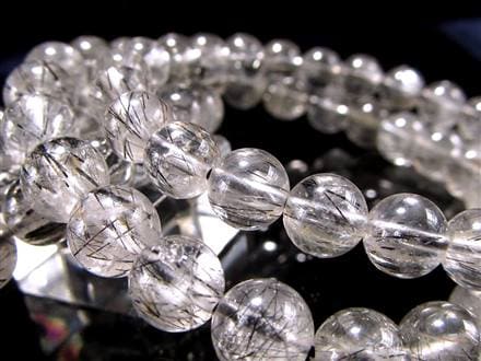 ブラックルチルクォーツ ブレスレット 黒針 ブラックトルマリン ルチルレイテッドクォーツ