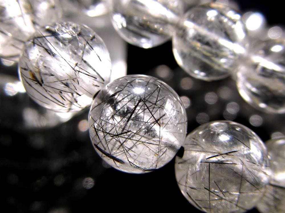 ブラックルチルクォーツ ブレスレット 黒針 ブラックトルマリン ルチルレイテッドクォーツ