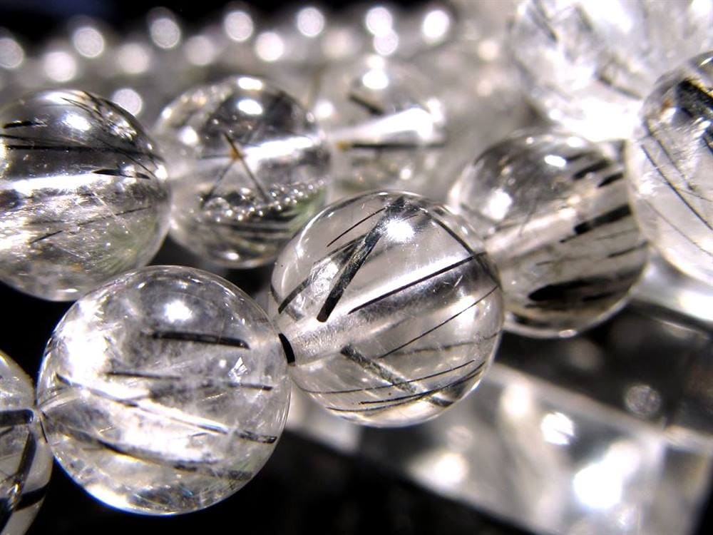 ブラックルチルクォーツ ブレスレット 黒針 ブラックトルマリン ルチルレイテッドクォーツ