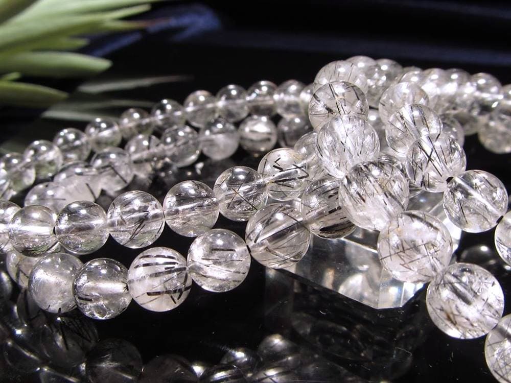 ブラックルチルクォーツ ブレスレット 黒針 ブラックトルマリン ルチルレイテッドクォーツ