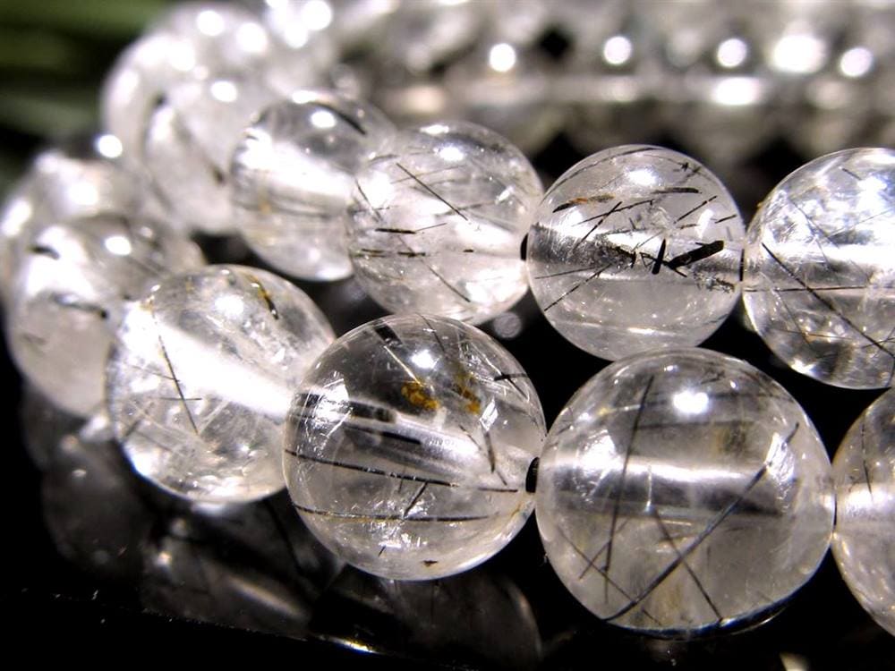 ブラックルチルクォーツ ブレスレット 黒針 ブラックトルマリン ルチルレイテッドクォーツ