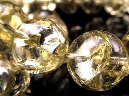 レモンクォーツ ブレスレット アイリス 黄水晶 虹入り