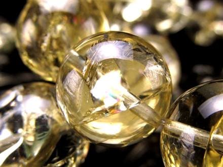 レモンクォーツ ブレスレット アイリス 黄水晶 虹入り