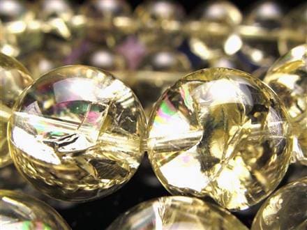 レモンクォーツ ブレスレット アイリス 黄水晶 虹入り