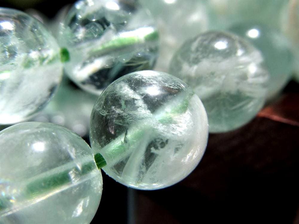 フローライトブレスレット エンジェルフェザーインフローライト 蛍石 天才の石 天然石