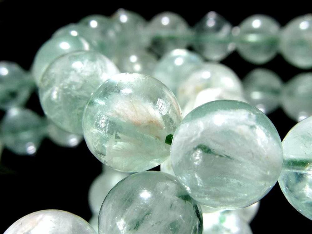 フローライトブレスレット エンジェルフェザーインフローライト 蛍石 天才の石 天然石