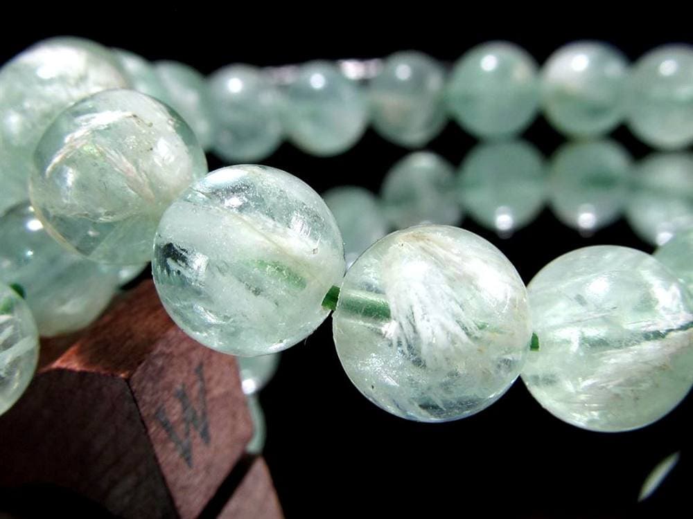 フローライトブレスレット エンジェルフェザーインフローライト 蛍石 天才の石 天然石