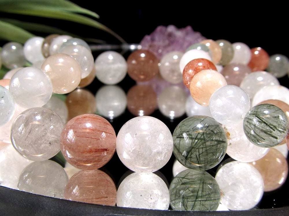 サゲニティッククォーツ ブレスレット キャッツアイ ルチルクォーツ ラビットヘア