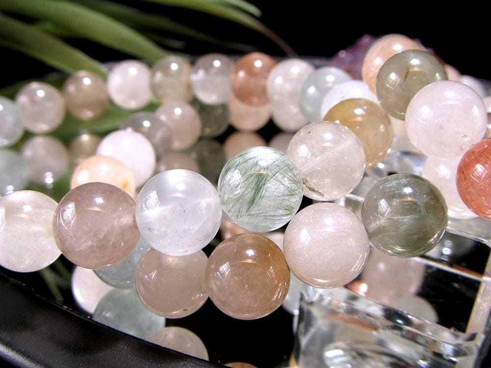 サゲニティッククォーツ ブレスレット キャッツアイ ルチルクォーツ ラビットヘア