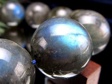 ラブラドライト 曹灰長石 ブレスレット シラー ラブラドレッセンス