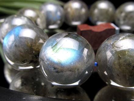 ラブラドライト 曹灰長石 ブレスレット シラー ラブラドレッセンス