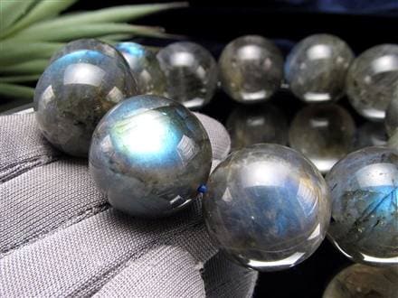 ラブラドライト 曹灰長石 ブレスレット シラー ラブラドレッセンス