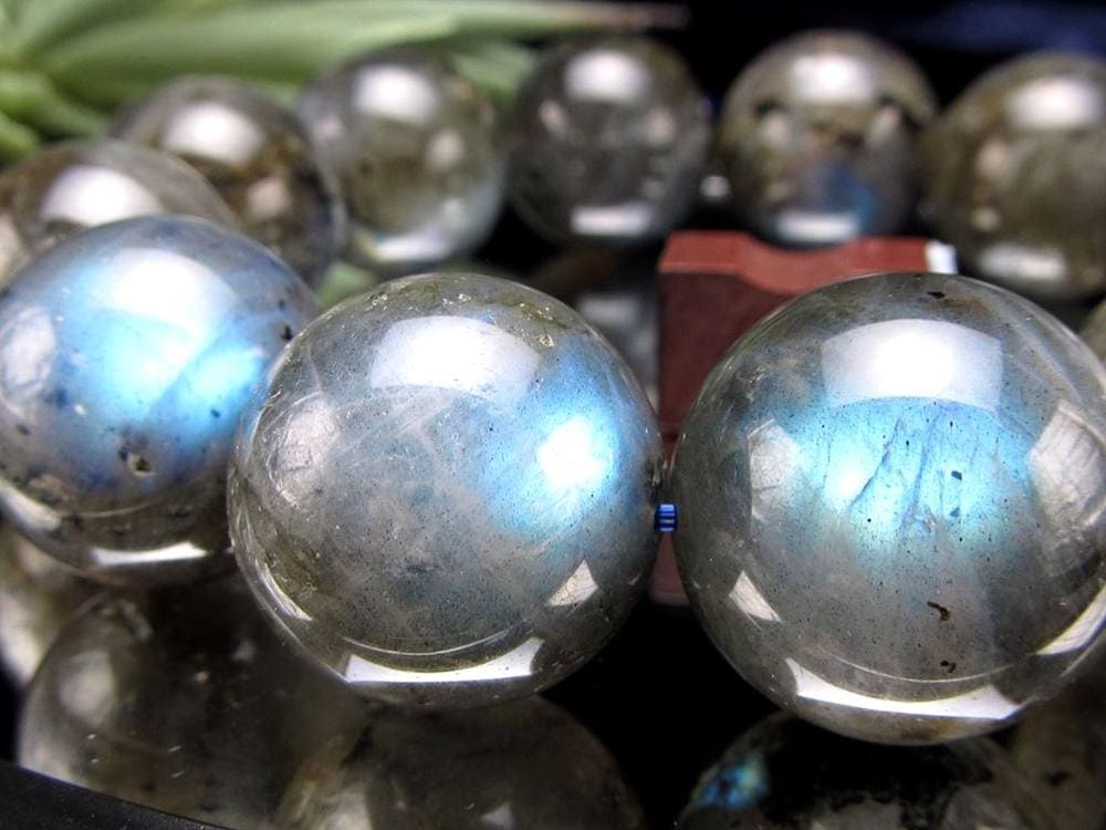 ラブラドライト 曹灰長石 ブレスレット シラー ラブラドレッセンス