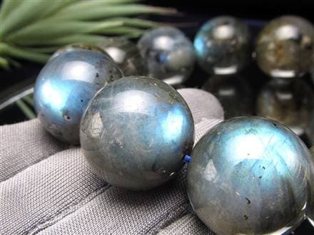 ラブラドライト 曹灰長石 ブレスレット シラー ラブラドレッセンス