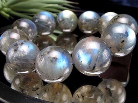 ラブラドライト 曹灰長石 ブレスレット シラー ラブラドレッセンス