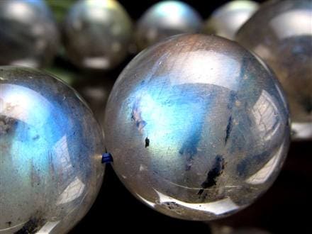 ラブラドライト 曹灰長石 ブレスレット シラー ラブラドレッセンス