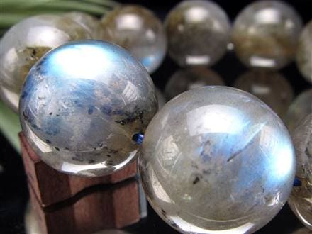 ラブラドライト 曹灰長石 ブレスレット シラー ラブラドレッセンス