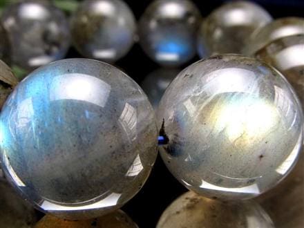 ラブラドライト 曹灰長石 ブレスレット シラー ラブラドレッセンス