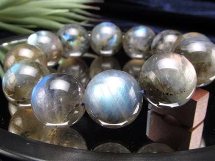 ラブラドライト 曹灰長石 ブレスレット シラー ラブラドレッセンス